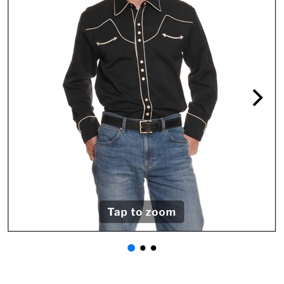 Western Express Country Western Pearl Snap Button Down Shirt Size L Black - Picture 8 of 8